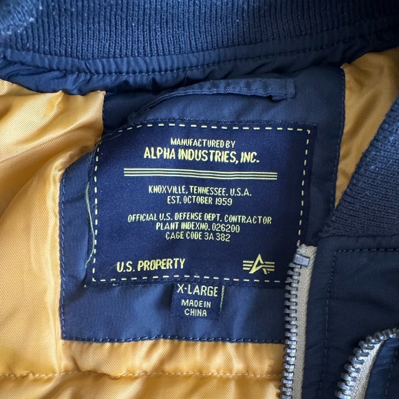 Alpha Industries PON000258 bomber XL Winter Coat - Picture 12 of 12